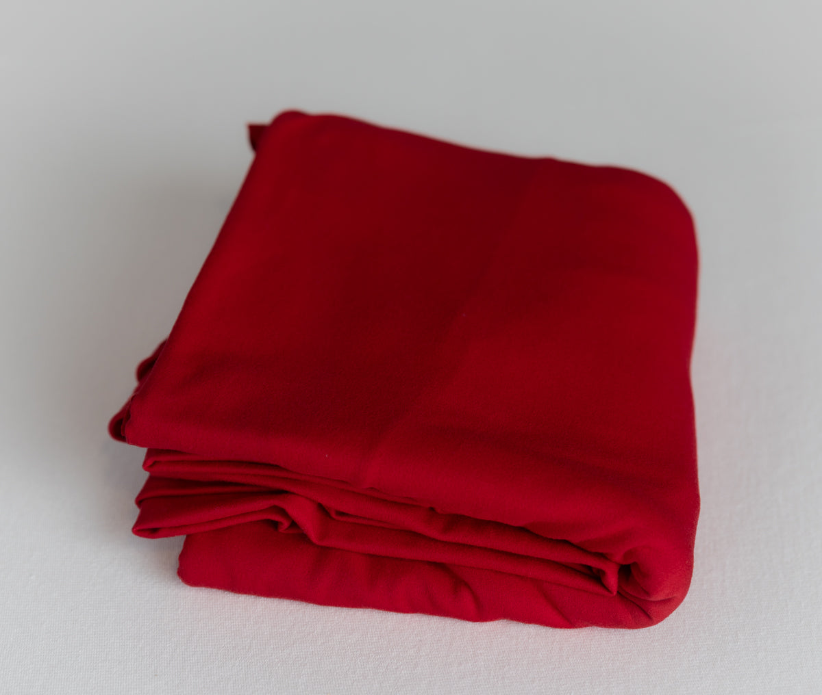 Bright red backdrop