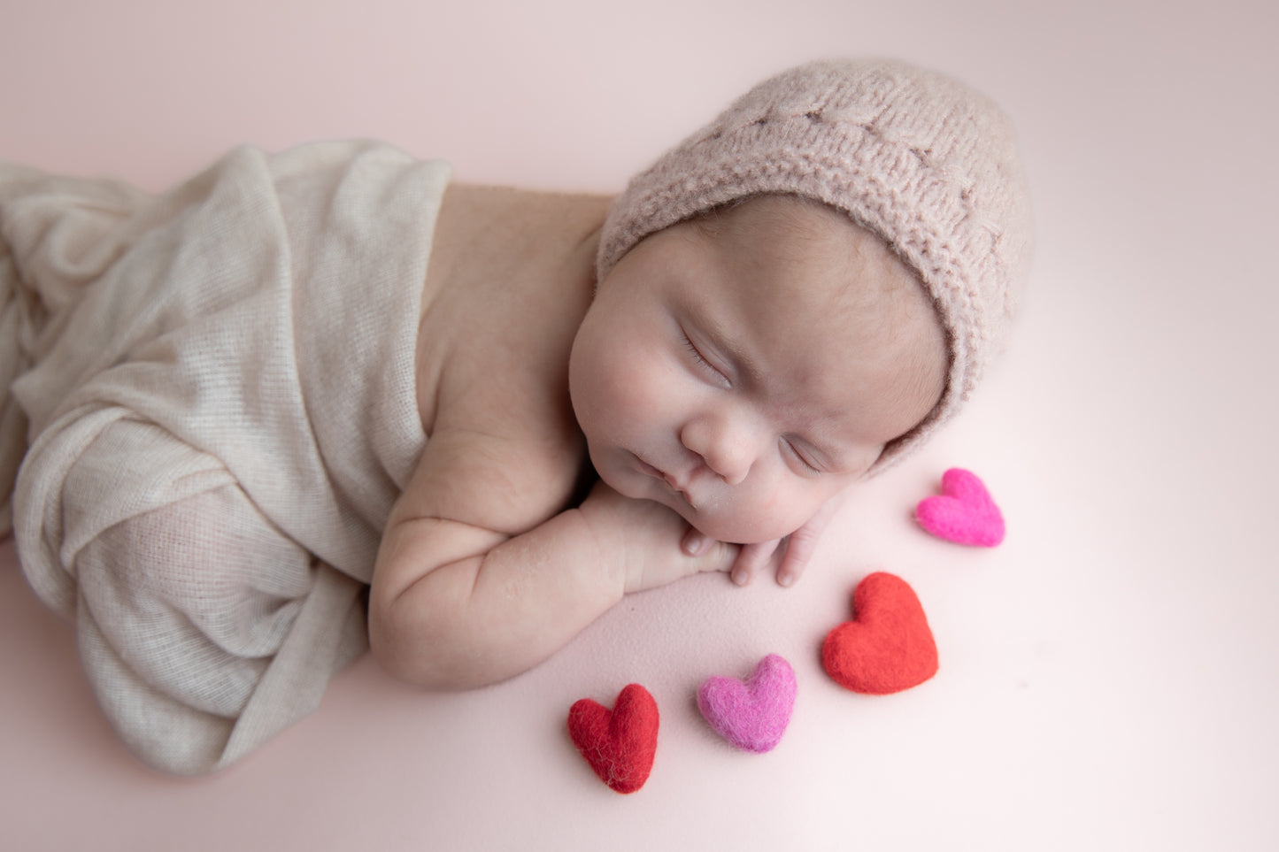 Light pink backdrop/swaddle