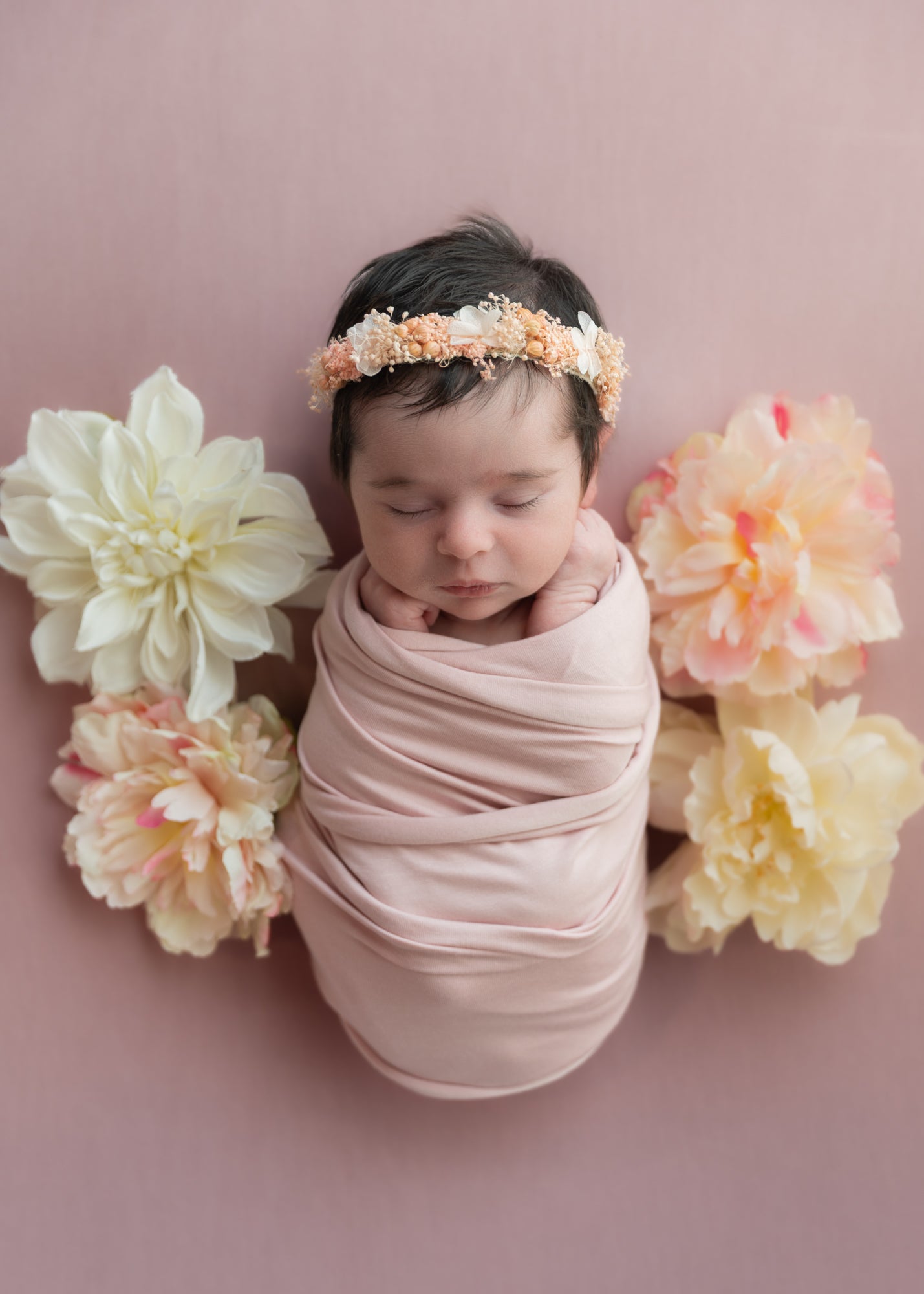 Valentine Pink Backdrop and swaddle