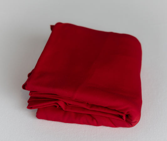 Bright red backdrop