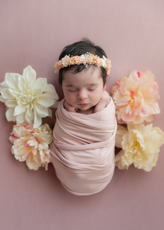 Valentine Pink Backdrop and swaddle