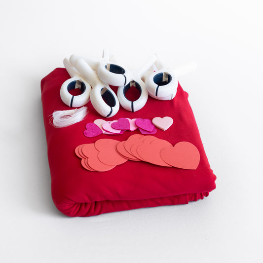Valentine Kit with red backdrop